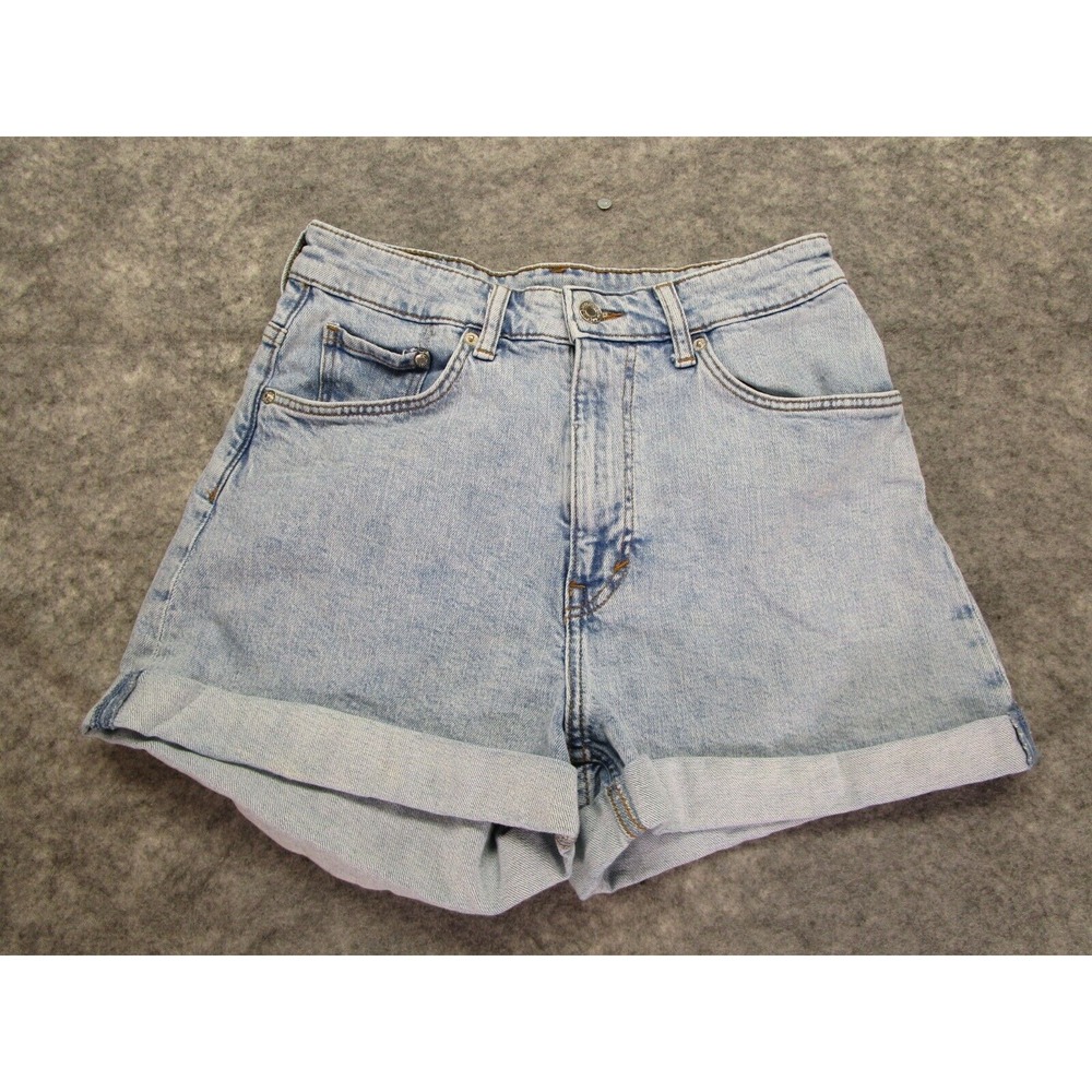 H&M Shorts Womens 8 blue jean cutoff roll up cuffs Denim